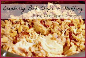 Cranberry Pork Chops & Stuffing Easy Crockpot Dinner