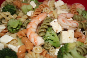 shrimp pasta salad broccoli