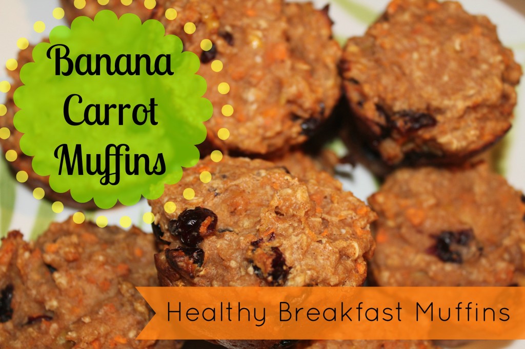 Healthy Banana Carrot Muffins