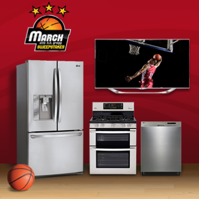 March into h.h. gregg Sweepstakes – $50,000 in prizes from LG Electronics