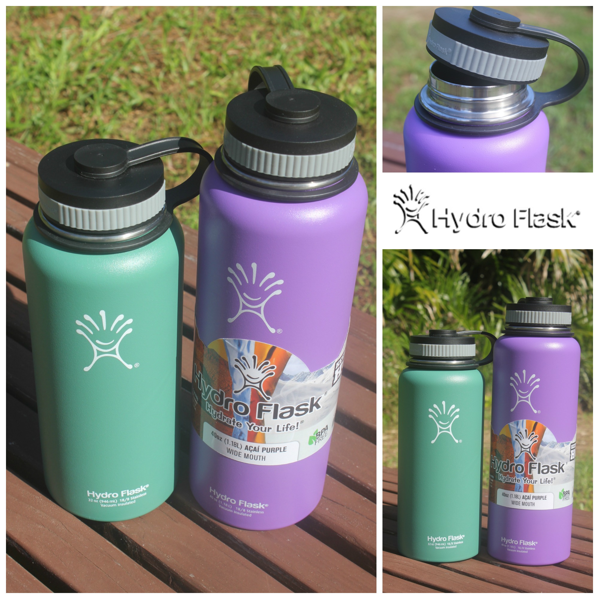 Lilac Hydro Flask 32/40 oz Wide Mouth W/Straw Lid – Beverable