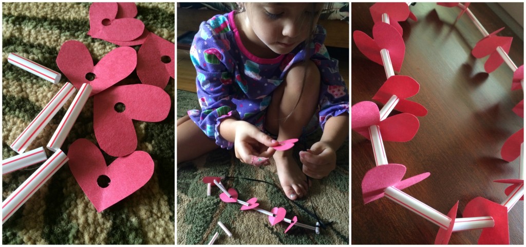 DIY Valentine's Necklace Craft for kids