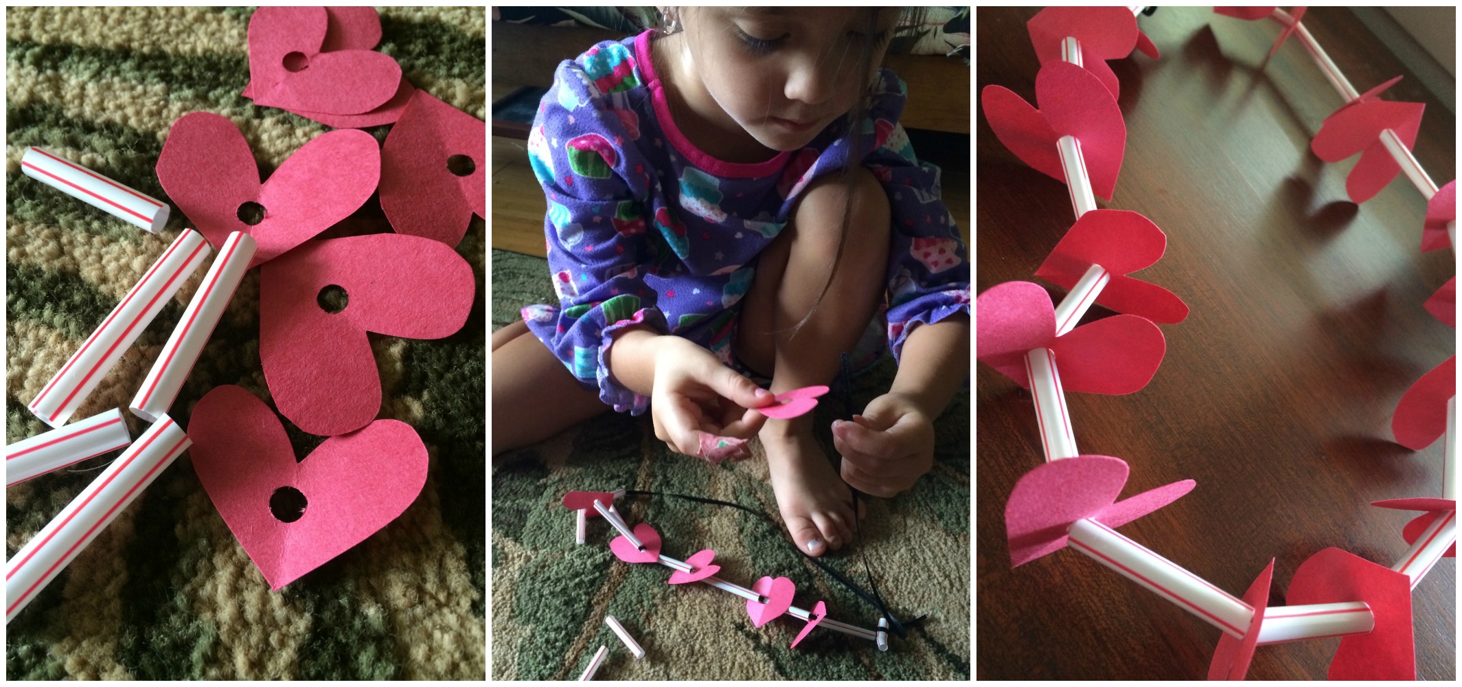 DIY Valentine Necklace Craft Kit Kids Craft Valentines Day Craft