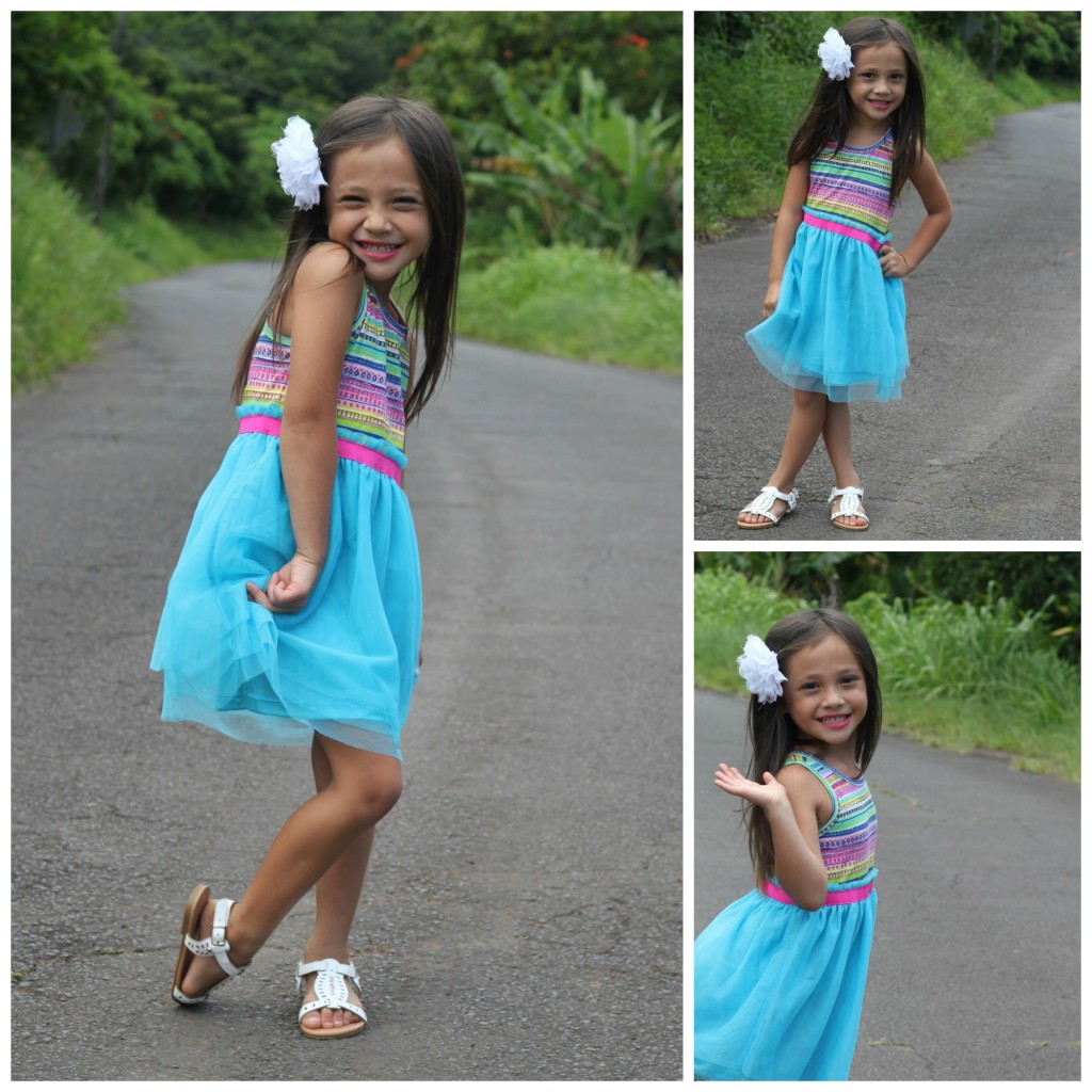 FabKids Summer Stripes Tulle Dress