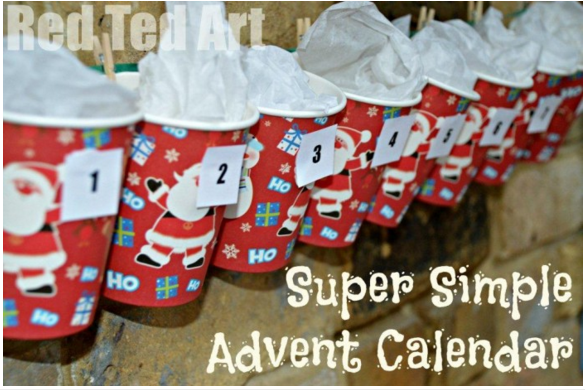 paper cup advent calendar