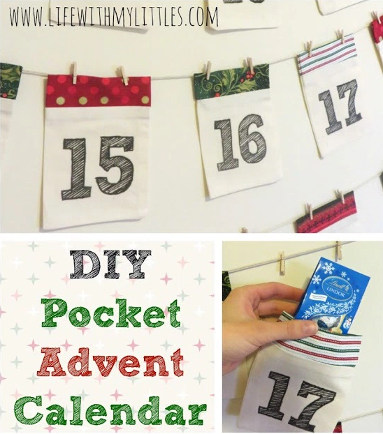 DIY Fabric Pouch Pocket Advent Calendar