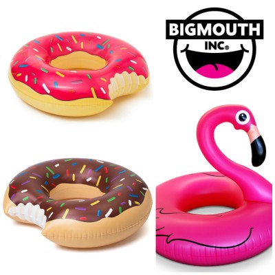 Giant Donut & Flamingo Pool Floats from BigMouth Inc.