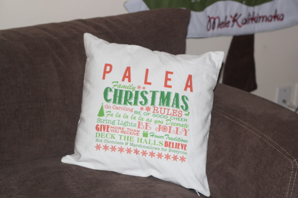 personalized christmas rules pillow