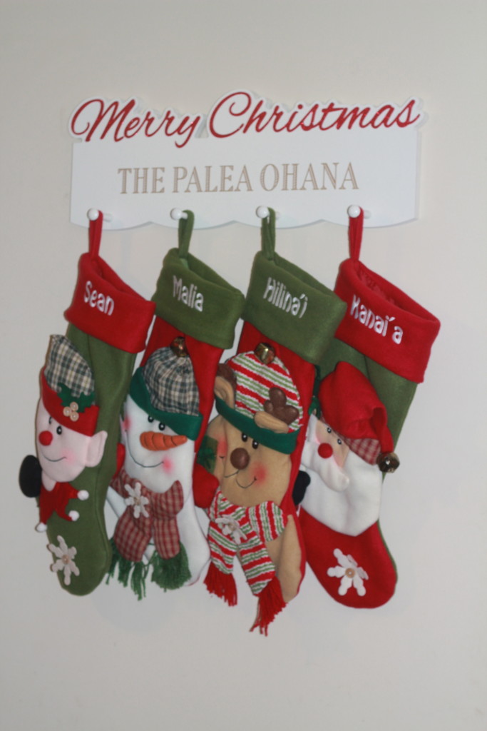 personalized christmas stockings and stocking hanger