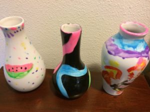 paint your own porcelain vases art activity kit