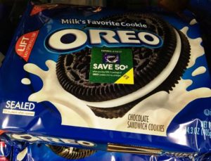 OREO cookies with IRC instant redeemable coupon