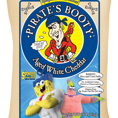 SpongeBob-branded Pirate’s Booty Rice & Corn Puffs Review + Giveaway